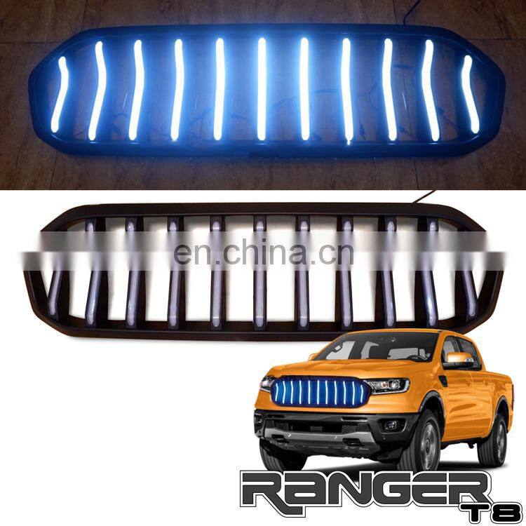 ABS LED Front Grille Cage Style Pickup Parts For Raptor Ranger T8 2018+