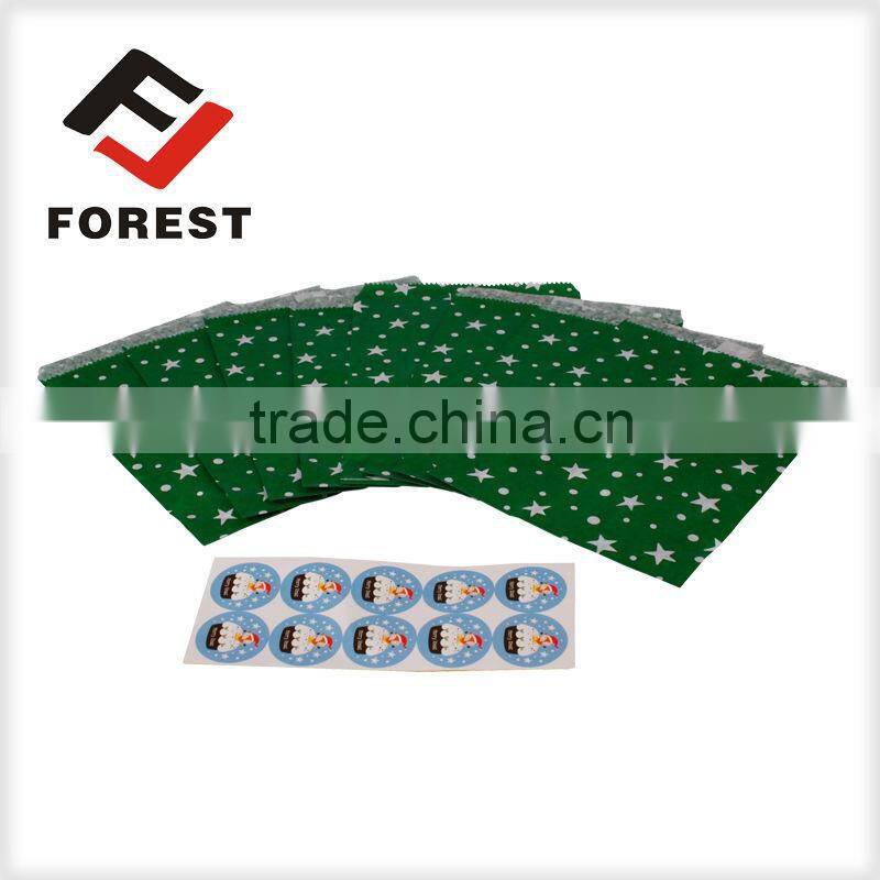 Green grocery paper bags retail