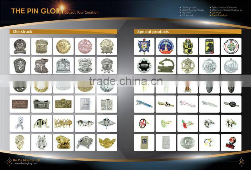 Custom lapel pin badge flag blue red and green dog tags