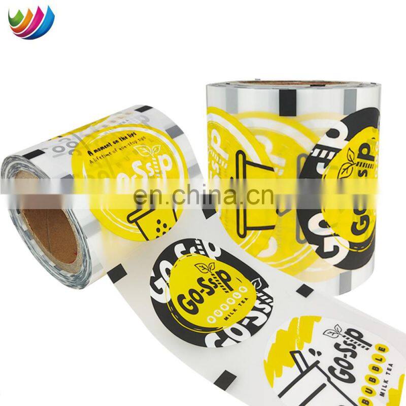 OEM/ODM Flexible Waterproof Plastic Film PET/PP/PE Bubble Tea Cup Sealing Roll Film For 90mm 95 mm paper plastic cup