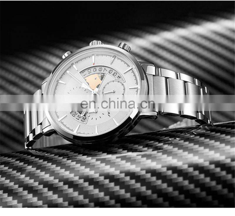 SINOBI Mens Style Watches S9829G Creative Men Watch Luminous with Date Window Chronograph Timepiece Clock Watch