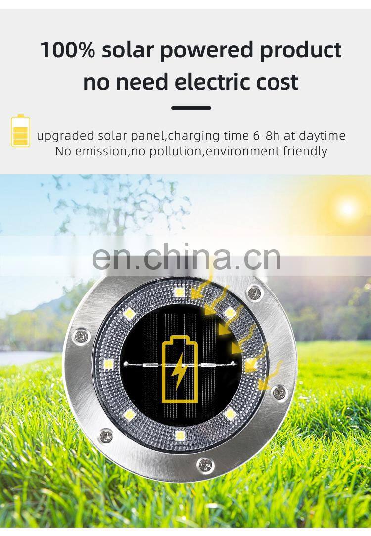 Giangdong Led Solar Garden Lights Outdoor Lights Buried lamp Lighting for Lawn Patio Pathway Yard