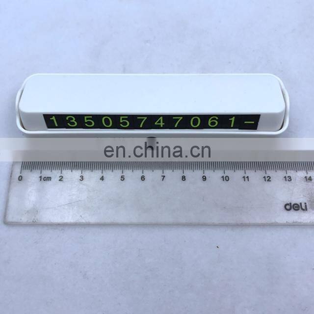 Plastic Car Temporary Parking Telephone Number Plate