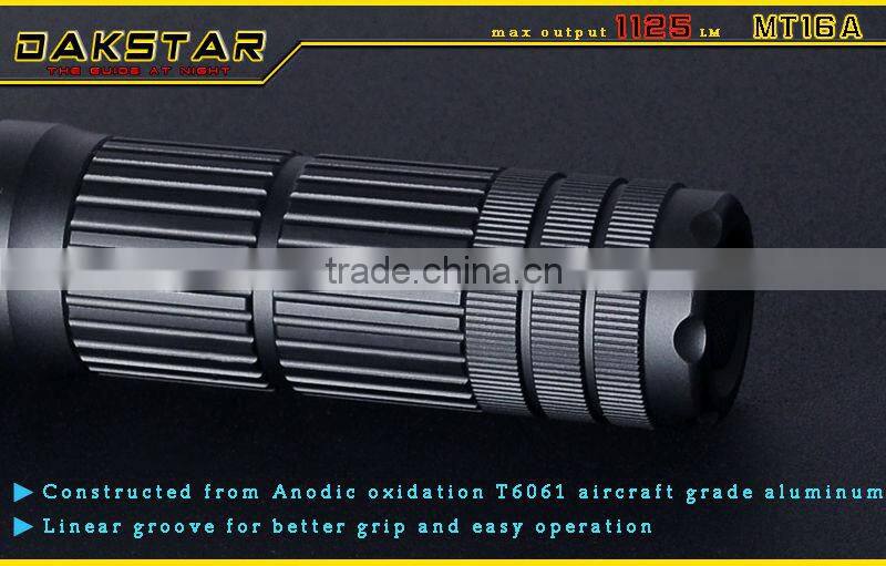 DAKSTAR MT16A XML T6 1125LM 26650 Battery CREE High Power Police LED Flash Light