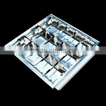 T8 Louver fitting 4X20W with white base and border reflector
