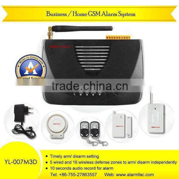 Professional detector alert gas detector wireless security home security alarm system YL-007M3D gas detector alert
