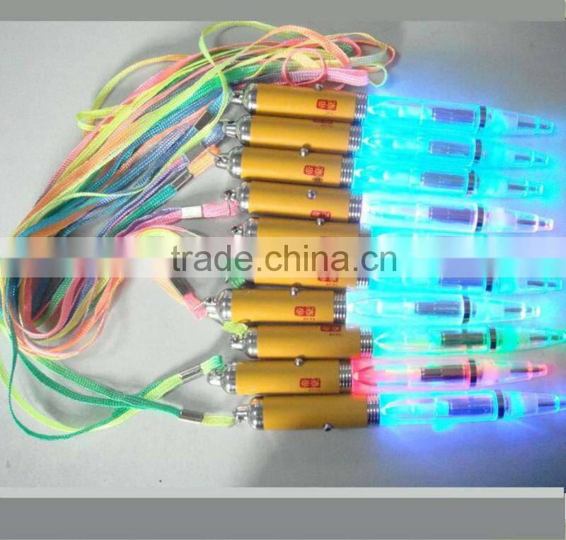 hallmark corrosion pen with 3 color led glowing ,office stationery accessories promotional and advertising ballpen ,light up pen