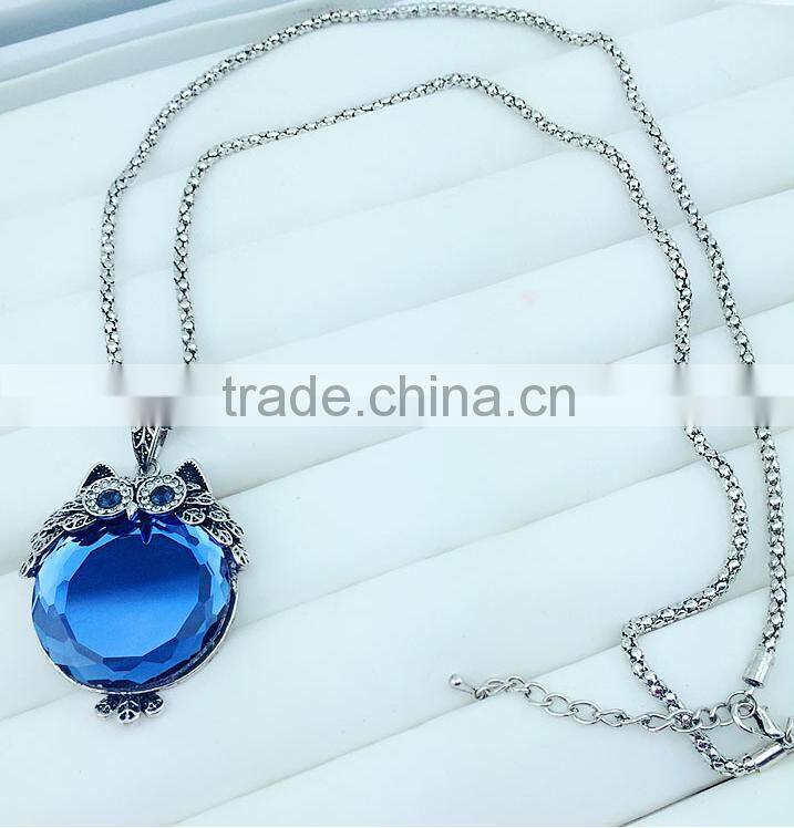 New products 2016 charms necklace jewelry owl necklace wholesale