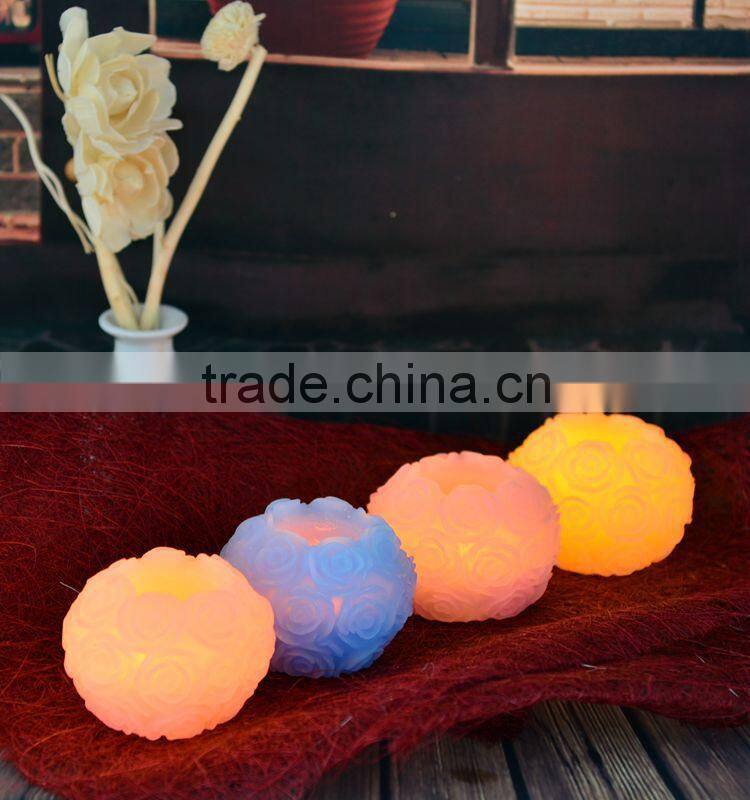 Flower-shaped waterproof floating wedding candle