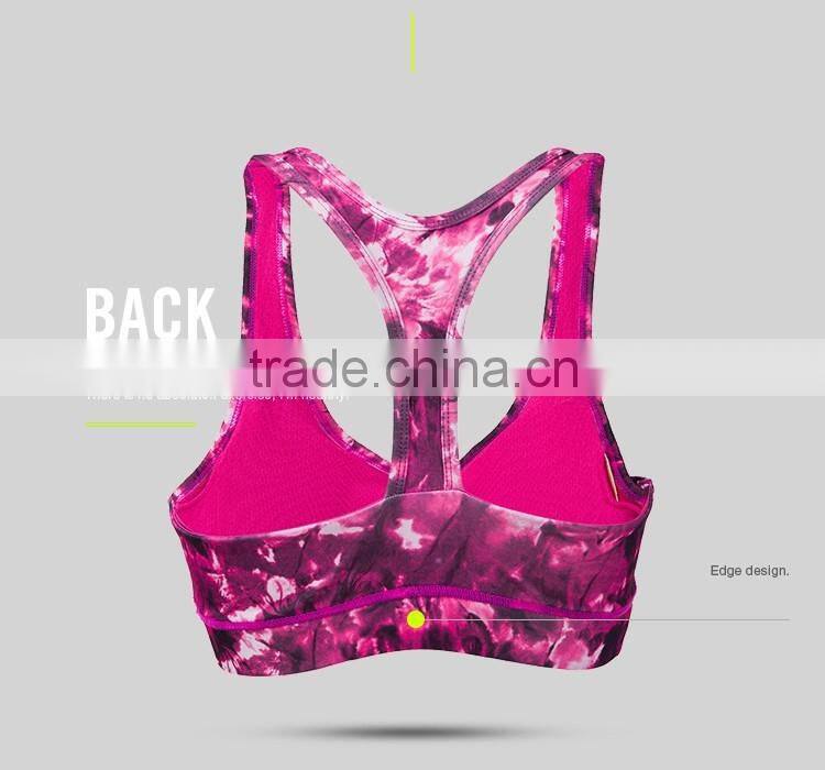 Moisture-wicking quick dry anti-UV sublimation wholesale sports bra