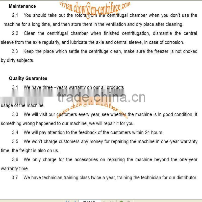 Tubular bowl centrifuge