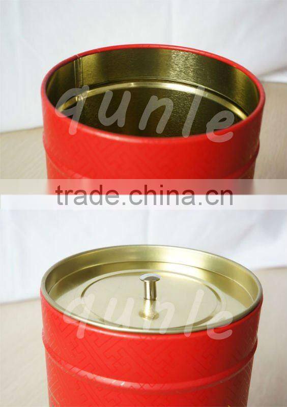 Tea Round Tin Cans Sale With Printing and uv coating embossed