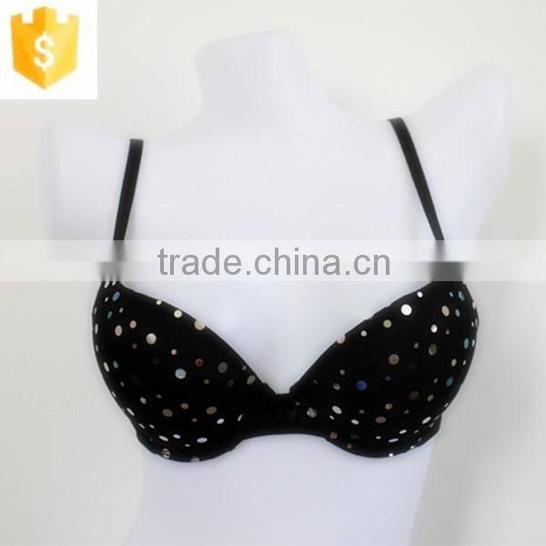 Black dot padded women bra,sexy lady bra