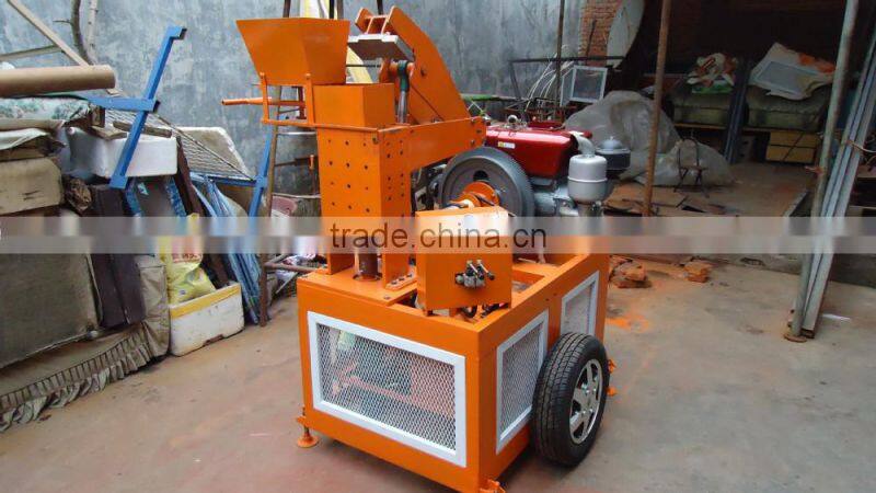FL1-20 eco compressed earth block making machine with car tire in India