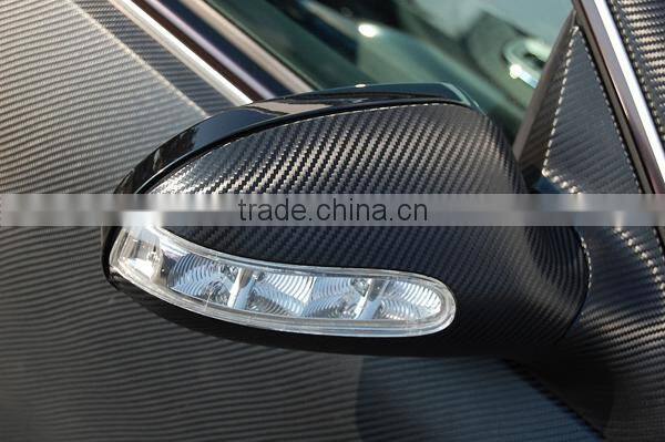 Adhesive to flat glass/plastic/metal/wood surface PVC decal carbon fiber vinyl wrap sticker 160mic