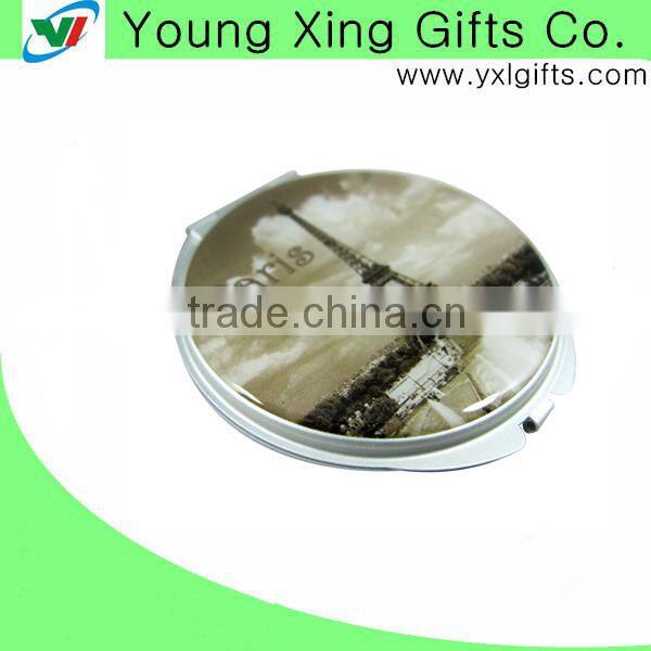Elegant shape metal compact mirror