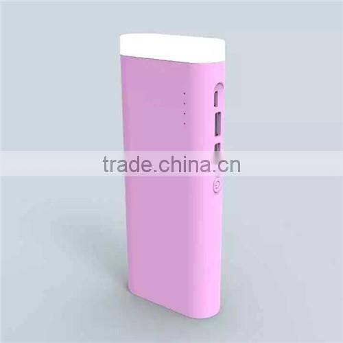 large capacity factory price 2USB power bank with powerful flashlight XH-LP