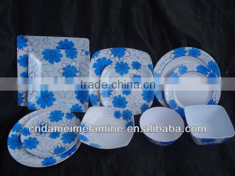 2013 hot sale melamine plastic dinnerware set for family