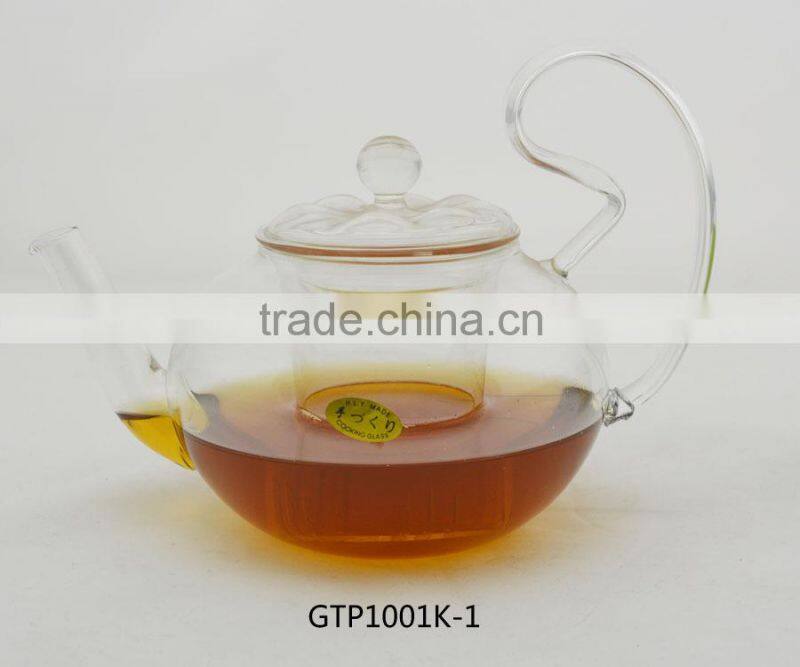 Heat Resistant glass teapot ,handblown glass teapot