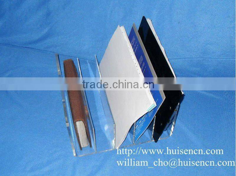 Clear acrylic file collator for office use