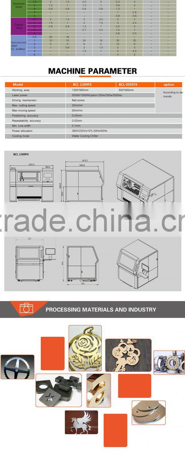 china bodor Staineless steel laser cutting machine cnc