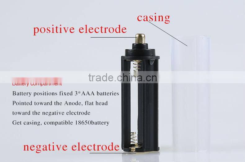Led Flashlight Use 18650 Lithium BAttery & AAA Battery