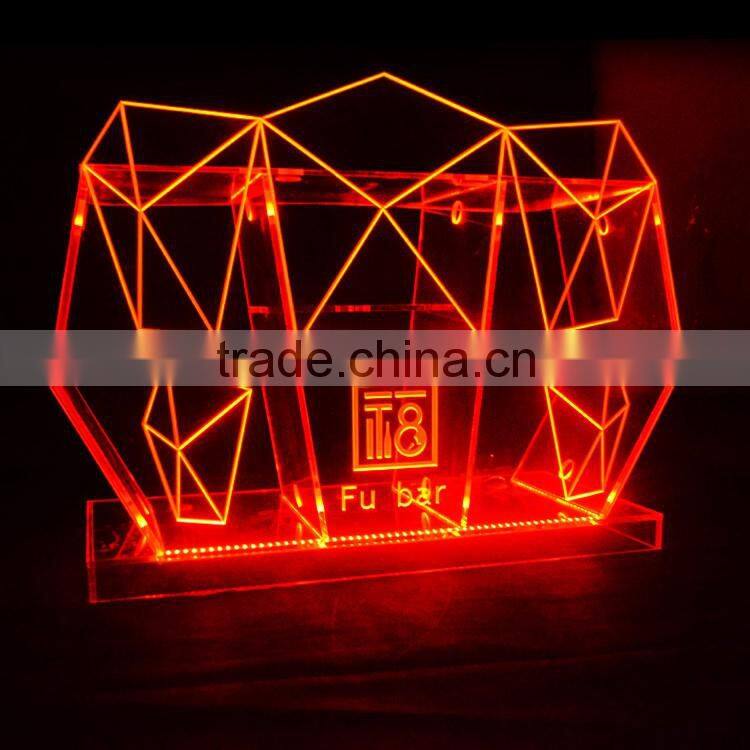 LED night bar table, modern LED sign for night club