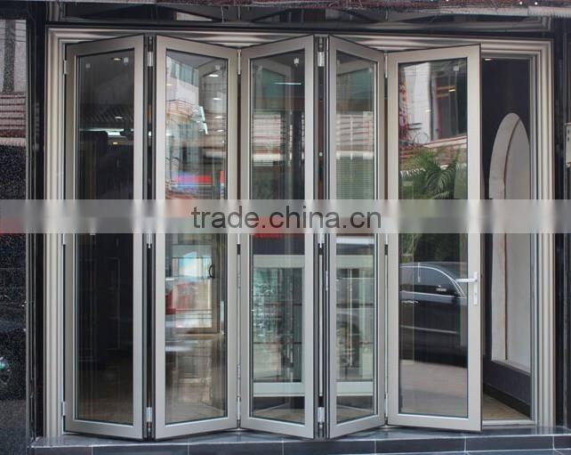 Outdoor folding screen door garage door large openning space & modern designed color