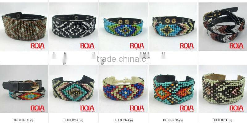 Imitation jewellery small glass seed beads pink tassels bracelets for children