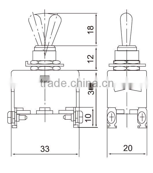 China CNTD Selling Good Reputation Switch 15A 4 Feet 2 Files Silver Contacts Point Switch C521B ON-OFF