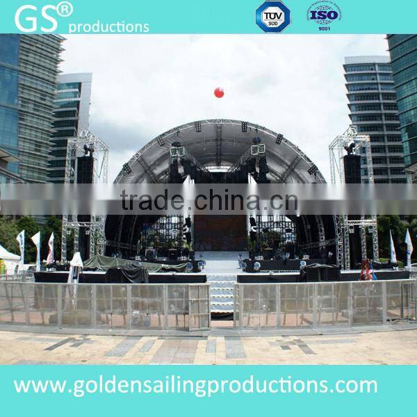 aluminum truss roofing system wiht high polishedacrylic plexiglass podium for speech