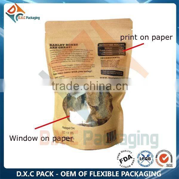 Hot New Products F or 2015 Stand Up Pouch With Window For Snack Food