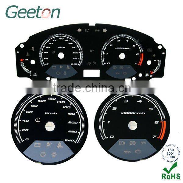 Custom 2D Chinese Screen Printing PC Flat Car Dashboard Manufacture