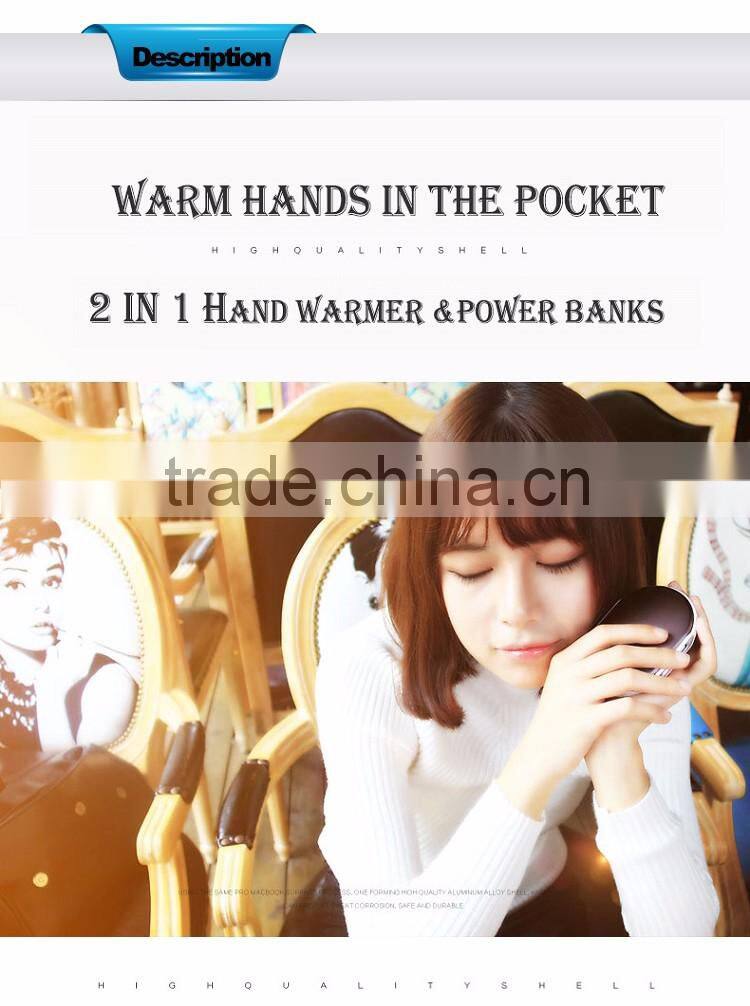 top Power bank Portable hand warmer power 5600mAh power bank