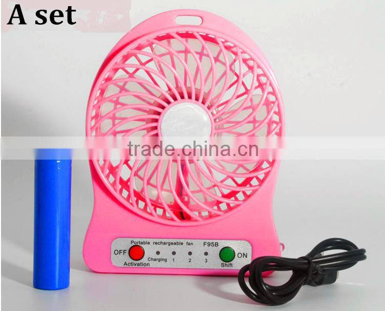 Unique new design portable usb fan rechargeable mini usb fan led light mini fan usb
