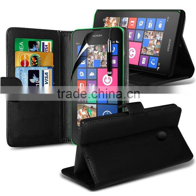 Wallet Stand Leather Case Cover For Nokia Lumia 630