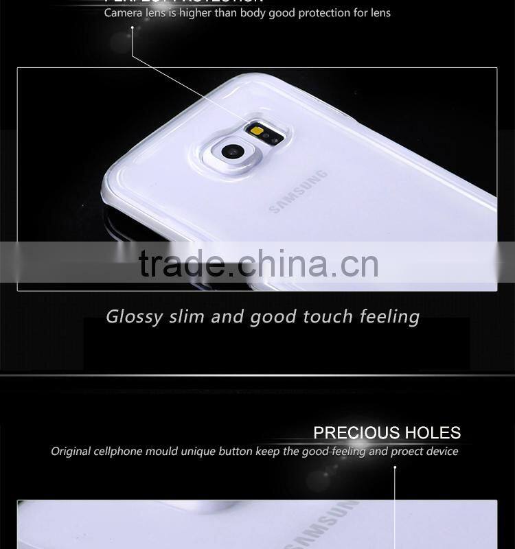 Protect camera leans for Samsung s6 edge pc transparent case cover