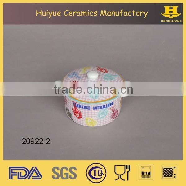 ceramic small ragout bowl with lid