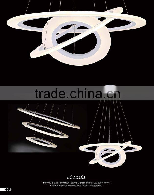 Epistar White Square Acrylic Pendant LED Chandelier for Home