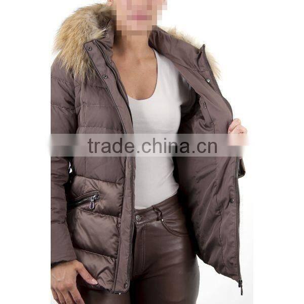 real fur winter coat ,new feeling women clothing,down jacket with removable/detachable sleeve