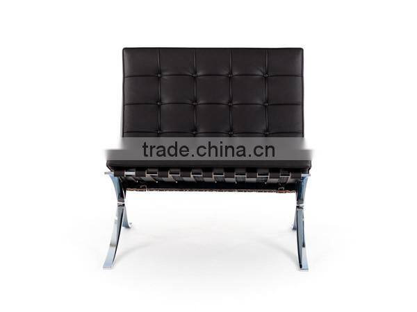 Modern Lobby Sofa Chair, Modern Style Leather Sofa, Barcelona Chair with Ottoman SF-505