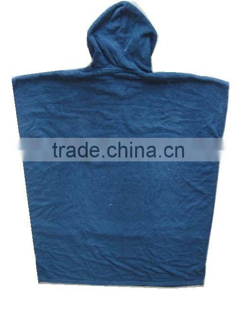 Velour cotton embroidery hood adult towel poncho