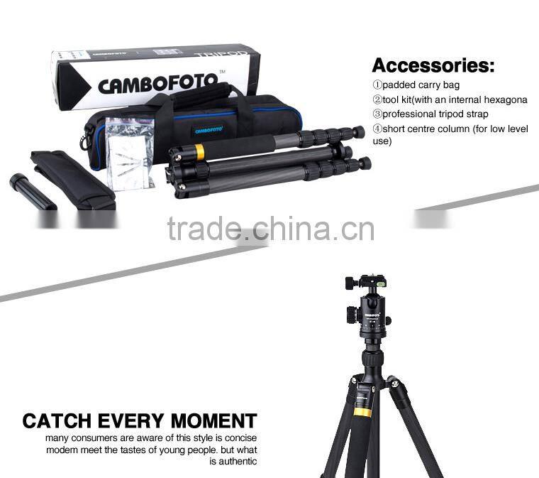 light weight camera tripod,five sections,flexible portable camera tripod