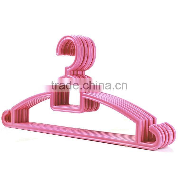 cheap pink plastic clothes hanger for dress and shirt