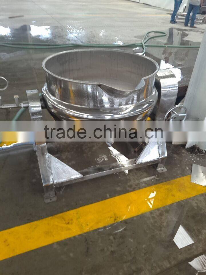 High quality and low price tilting jacketed gas cooking pot