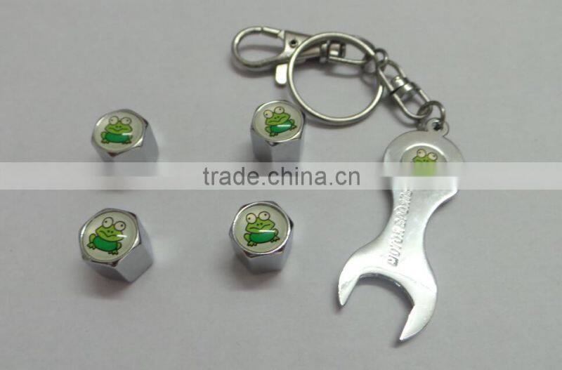 Anti-theft Car Logo Tire Valve Stem Cover Tyre Dust Caps With Lock