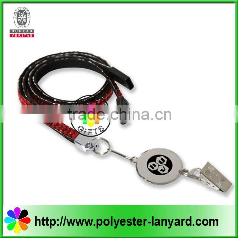 double layer satin lanyard