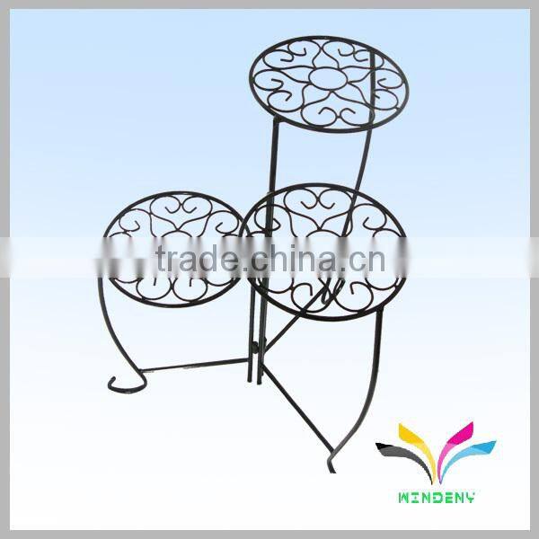 Decorative garden 3 tiers metal flower pot stand for garden supply