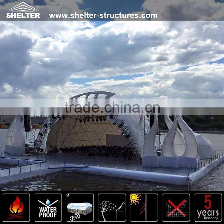 Unique designed half sphere dome tents for concert event