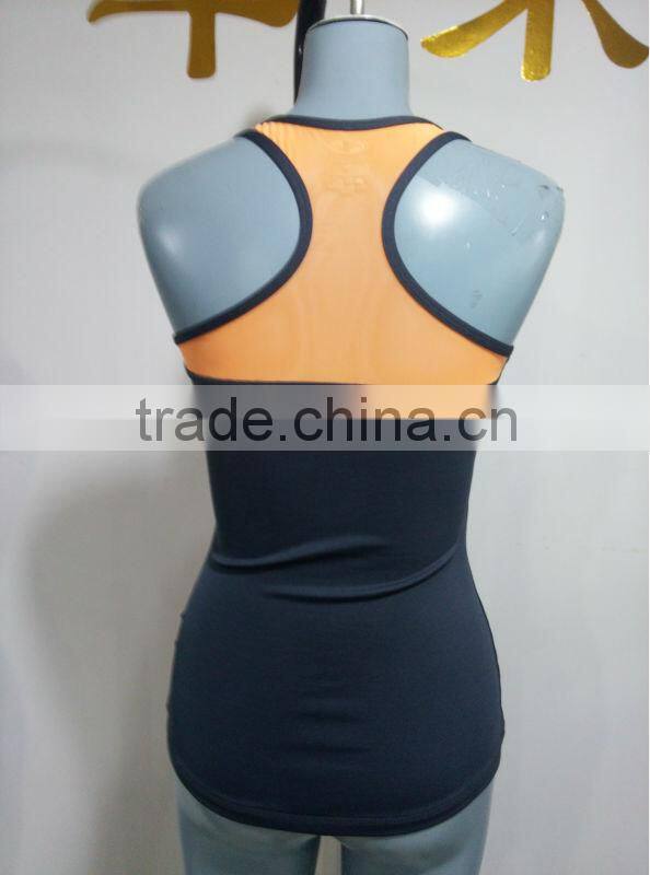 2014-2015 fashion stretch yard dye sleeveless shirt fitness wear